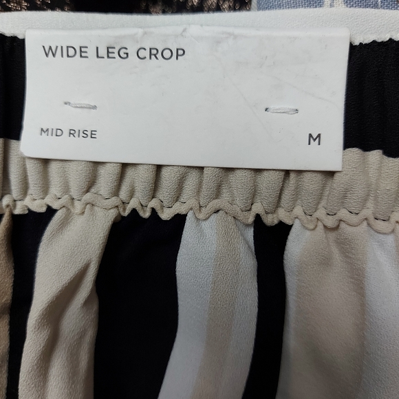 Ann Taylor Loft striped wide leg cropped pants - Picture 5 of 8
